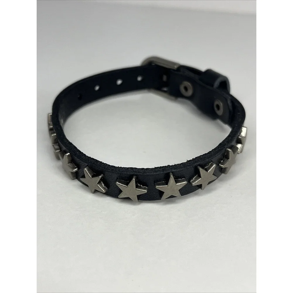 Lot of‎ 5 Punk Rock Star Studded Faux Leather Black- Brand New Sealed